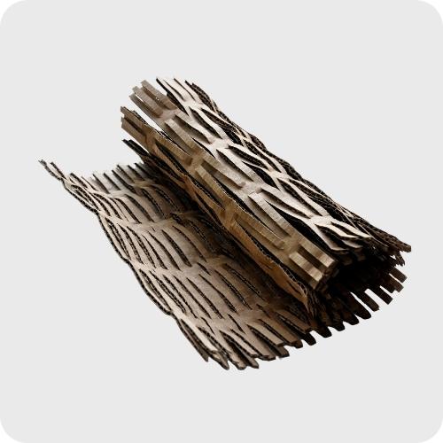 100% recycled corrugated bubble void fill